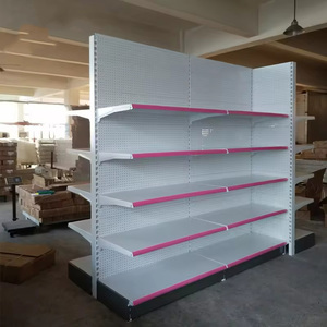 Estantería Metálica Negra Multicapa, Estante de Exhibición de Doble Cara, Ajustable, para <span class=keywords><strong>Supermercados</strong></span> - Product Image 3