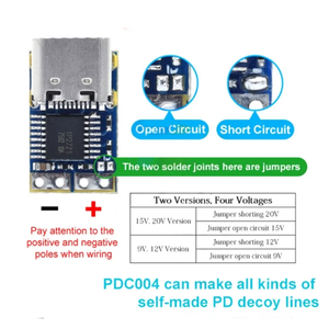 PDC004-PD <b>Type</b>-<b>C</b> Decoy Module Development Board IP2721 PD23.0 DC Trigger <b>Adapter</b> Cable QC4 Charger Notebook 5V - Product Image 4