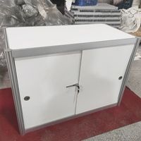 Comptoir pliable pour stand d'exposition, montage facile, stand de salon professionnel, bureau d'information, publicité, durable, sublimation par transfert thermique