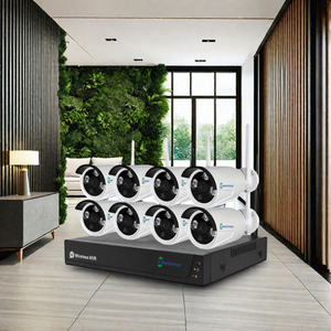 ชุดกล้องวงจรปิดรักษาความปลอดภัยไร้สาย Wi-Fi สีดำ5MP 8-Ch 3ชิ้นอาร์เรย์ฟังก์ชั่นตรวจจับการเคลื่อนไหว LED - Product Image 6