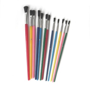 Ensemble de pinceaux d'artiste en nylon noir 252-12, écologiques, avec manche en plastique coloré, pour peinture à l'huile - Product Image 3