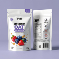 Sachet d'emballage personnalisé pour céréales, fruits et flocons d'avoine, refermable, en aluminium, pour muesli, céréales pour le petit-déjeuner, sac en plastique