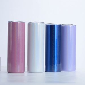20oz Straight Glitter Powder Tumbler 304 Steel Vacuum Sublimation <b>Bulk</b> Custom Printed <b>Water</b> Cup - Product Image 2