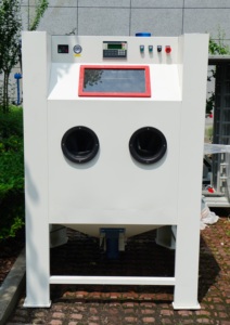 Automatic Wheel <b>Sandblaster</b> Cabinet Hot Sale Sand Blasting <b>Machine</b> with Turntable - Product Image 5