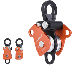 รอกอลูมิเนียมอเนกประสงค์แบบเดี่ยวและแบบคู่ สำหรับยกน้ำหนัก ช่วยประหยัดแรงงาน พร้อมเชือกนิรภัยป้องกันการตก รับน้ำหนักได้ 36 กิโลนิวตัน - Product Image 1