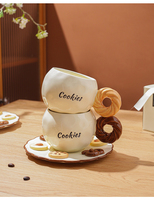 Ensemble de tasse à café et soucoupe en céramique biscuit créatif ensemble de tasses à thé d'après-midi exquis