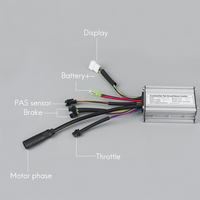 Contrôleur KT 17A avec capteur à effet Hall, kit de conversion pour vélo électrique sans balais, 36V, en aluminium et acier