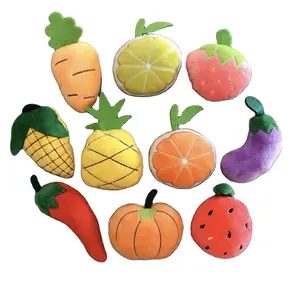 بيع بالجملة OEM الفاكهة والخضروات محشوة مخصصة لعبة أفخم باب الثلاجة ملصقات لوحة المفاتيح المغناطيس هدية الطفل