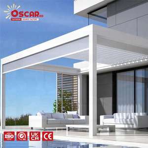 एल्यूमीनियम रिट्रेटेबल छत संरचना 10x10 फीट रोडेंट प्रतिरोधी पैटियो गार्डन पिछवाड़े शेडिंग समाधान रिट्रेटेबल पेगोला - Product Image 1