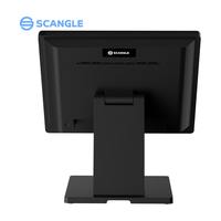 Sistem POS Layar Sentuh Scangle 15" Windows 10/11 Layar Sentuh Kapasitif IPS Tampilan VFD 20x2 Opsional RAM 4-16GB SSD 64-256GB
