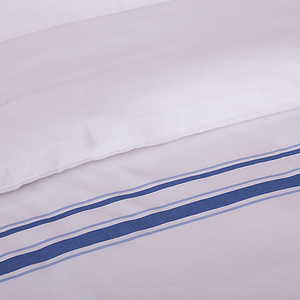 Các Mặt Hàng Bán Chạy Nhất Bộ Ga Trải Giường Ga Trải Giường Vải Lanh Trắng Cotton Thiết Kế Jacquard Sọc Bộ Đồ Giường Khách Sạn - Product Image 5