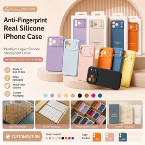 <span class=keywords><strong>Coque</strong></span> iPhone en silicone véritable anti-traces <span class=keywords><strong>de</strong></span> doigts <span class=keywords><strong>personnalisable</strong></span> pour iPhone 17 16 15 14 Pro Max, Housse antichoc en silicone liquide premium - Product Image 4