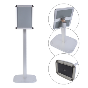 Support de menu <span class=keywords><strong>A4</strong></span> robuste avec base en acier, hauteur fixe, cadre à clipser pour restaurants et hôtels - Product Image 4