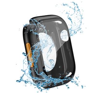 เคสป้องกันหน้าจอแบบ3 in 1, ปกป้องใบหน้าด้วยกระจกนิรภัยสมาร์ทวอทช์กันน้ำเคสโลหะสำหรับ10/11 <span class=keywords><strong>Apple</strong></span> <span class=keywords><strong>Watch</strong></span> Series - Product Image 1