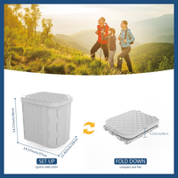 Toilette de camping portable au design moderne, pliable avec logo gravé pour l'extérieur, le jardin, la plage, le camping, la pêche