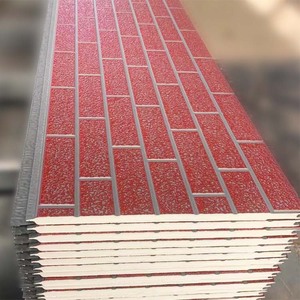 <span class=keywords><strong>Isolation</strong></span> thermique de revêtement de <span class=keywords><strong>maison</strong></span> et panneaux muraux extérieurs ignifuges avec panneaux muraux sandwich en PU imprimés bicolores - Product Image 3