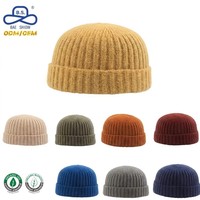 Gorro de Pescador de Punto Acanalado Orgánico Personalizado al por Mayor, Gorro Docker Unisex Cálido de Invierno con Puño, Fábrica ODM OEM