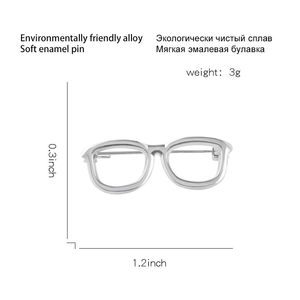 Brille Broschen Bogen Zink legierung Brosche Prägnante Anstecknadel Denim Jeans Hemd Tasche Natur Metall Handwerk Geschenk für Lehrer Anstecknadel - Product Image 6