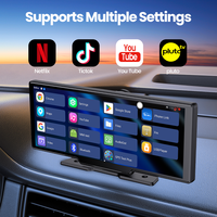 Maustor 10.26 pouces Android 14 Portable sans fil Carplay 6 + 128G 8 Core universel voiture écran intelligent avec Wifi BT TF carte