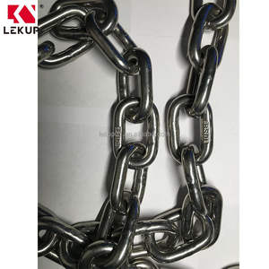 Chaîne à maillons soudés en acier inoxydable 316 de 5/16 po ou 8 mm par 10 pieds de long avec manilles en forme d'arc, chaîne d'ancrage de 5/16 po par 10 pi - Product Image 3