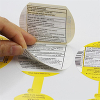 Étiquettes autocollantes multicouches rondes personnalisées pour livrets pliants avec impression couleur intégrale pour cosmétiques