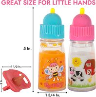 Botol Ajaib Berbicara yang Hilang dengan Ujung Berbunyi, Botol Boneka Bayi, Dot Boneka Bayi, Set Aksesoris Boneka Bayi