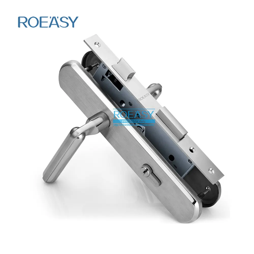 ROEASY high quality Full Set 260 MM Stainless Steel Privacy lock Door Security Entry Lever Mortise Hotel Handle Locks