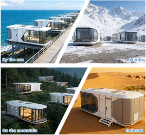 Capsule spatiale Tiny House carrée préfabriquée, maison capsule pour machines à laver - Product Image 2