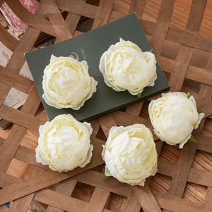 CallaFloral <b>Peony</b> Flower Head <b>Artificial</b> Flower Light White Indoor Decoration Home Craft - Product Image 1