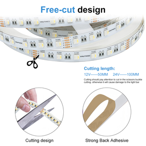 Luci <span class=keywords><strong>LED</strong></span> ESann DC12V 24V 60LED RGBW 2700K 3000K Flessibili con Telecomando per Retroilluminazione <span class=keywords><strong>TV</strong></span> - Product Image 5