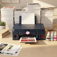 Imprimante multifonction sans fil USB A4, petite, à réservoir d'encre rechargeable, noire, 4800x1200 dpi, imprimante tout-en-un, pour la maison, les étudiants, le bureau