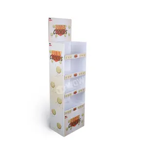 Cardboard Chocolate Biscuit Display Stands, Cardboard Display Stand for Cookie Sweet Candy Hot Sauce Promotions