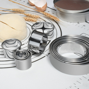 Cercle à mousse en acier inoxydable, moule à pâtisserie, cercle à gâteau, mini-cercle à viande hachée, coquillage, cercle à tiramisu, <span class=keywords><strong>emporte</strong></span>-pièce à fromage, outil de découpe de biscuits - Product Image 1