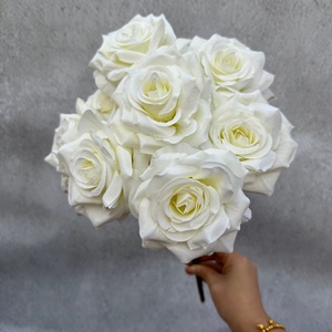PT-R141 vente en gros de haute qualité 9 têtes bouquet de fleurs en soie fleur artificielle bouquet de roses fournisseur de <span class=keywords><strong>jardin</strong></span> - Product Image 5