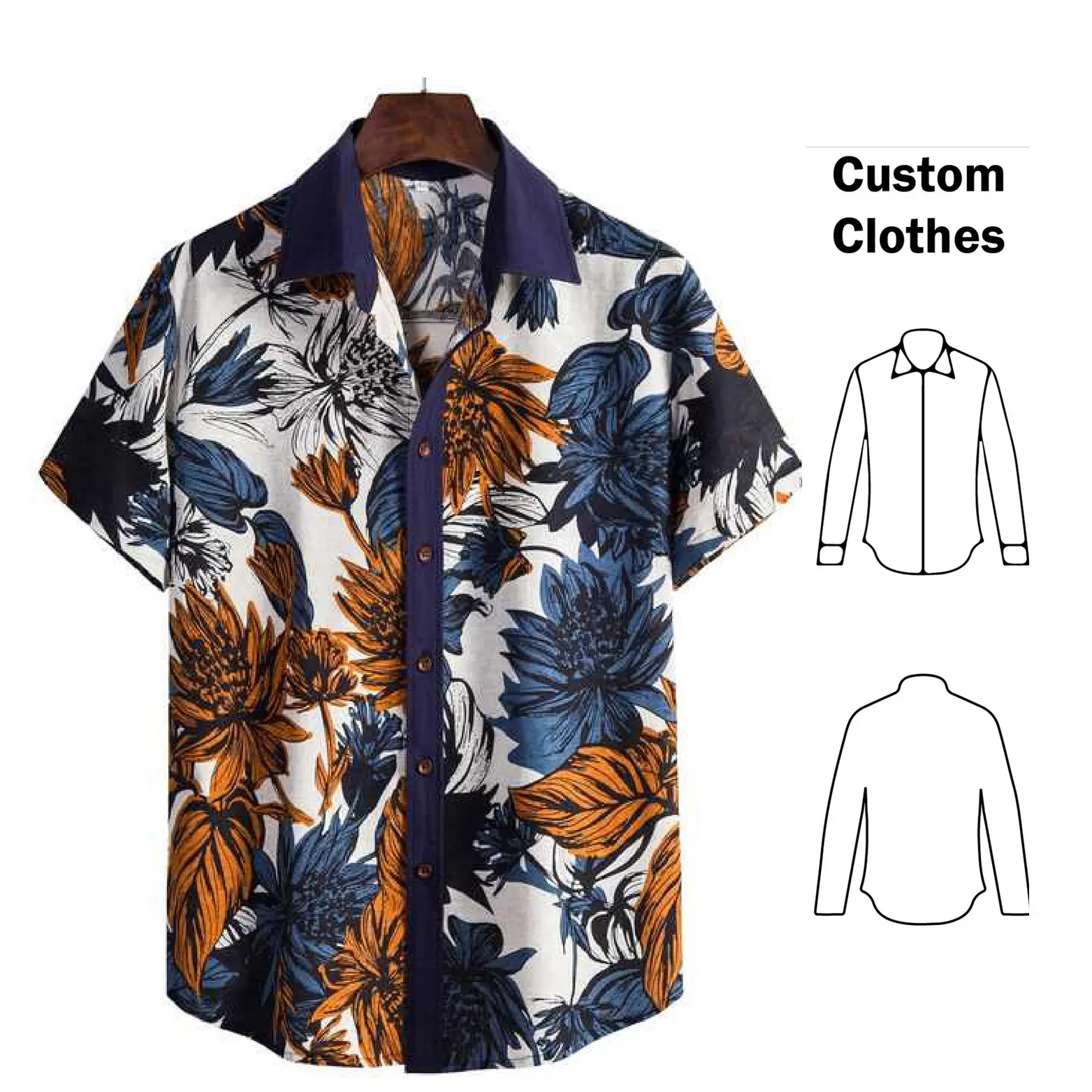 Ondersteuning Aangepaste Diensten Goedkope Mannen Hawaiian Shirts 2022 Groothandel Lot