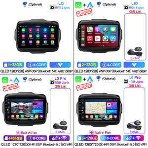 Lehx L6pro 4G LTE DSP Car Đài Phát Thanh <span class=keywords><strong>Android</strong></span> Auto Video Đa Phương Tiện Player Cho Jeep Renegade 2016-2020 Carplay 2DIN DVD Autoradio GPS - Product Image 4