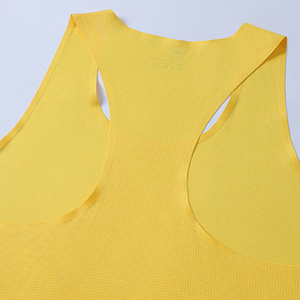 All'ingrosso palestra Activewear spalla larga gilet sportivo poliestere traspirante tinta unita Running camicia senza maniche allenamento <span class=keywords><strong>uomo</strong></span> canotta - Product Image 5