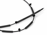 Câble de déverrouillage de capot automobile BIW37530205AA Marque JS Construction en acier noir et plastique pour véhicules à conduite à droite Capot moteur