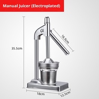 Duurzame moderne metalen roestvrijstalen handmatige sapcentrifuge/hakselaar voor groenten en fruit, alleen handwas, aanpasbaar