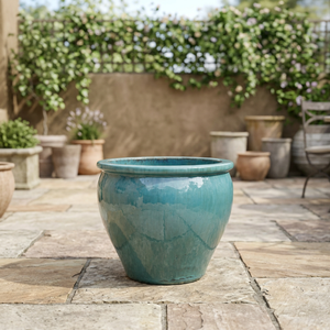 Maceta Circular Moderna de Cerámica Esmaltada, Gruesa, Impermeable, Duradera, Ecológica, para Uso en Interiores, Capacidad para 1000 Plantas, Portátil, para Jardinería - Product Image 5