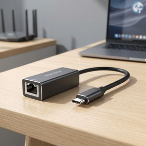 RSIYTECH <b>USB</b>-<b>C</b> <b>to</b> Ethernet <b>Adapter</b> 1000Mbps Type-<b>C</b> RJ45 Network Converter for Laptop MacBook - Product Image 1