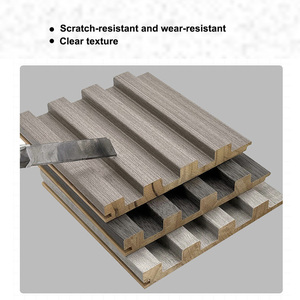 Système de revêtement mural rainuré écologique et imperméable TianGe, placage bois massif, panneau acoustique pour hôpital, hôtel, villa, style moderne - Product Image 3