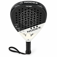 Raquette de padel en fibre de carbone 12k de qualité supérieure NODEX Professional, fabricant OEM de premier plan, logo personnalisé, système de trous intelligents dernier cri.