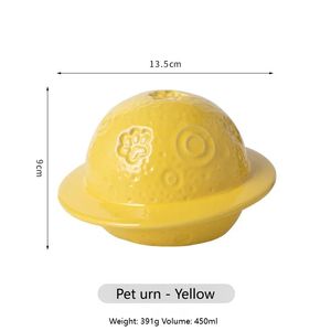 Tarro Conmemorativo para Mascotas Saturno de Escritorio al por Mayor con Textura Lunar Grabada, Recuerdo de Condolencias para Amantes de Mascotas en Tiendas Americanas - Product Image 3
