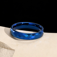 Bagues en carbure de tungstène multiformes de 4 mm pour hommes et femmes, or rose/noir/or/bleu, alliances, cadeaux d'anniversaire, fête