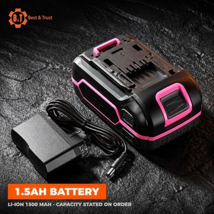 B&T <span class=keywords><strong>12V</strong></span> Akku-Bohrschrauber-Set 25-teiliges Zubehör 1,5Ah Akku 10mm Bohrfutter Rosa OEM Direktvertrieb - Product Image 2