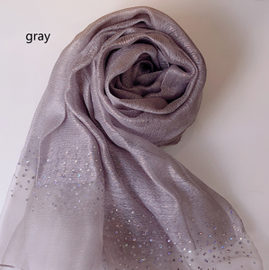 Nouvelle écharpe en organza de soie haut de gamme au printemps et en automne saison eau diamant doux écharpe en soie et châle pour femmes à double usage - Product Image 6