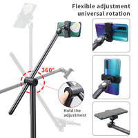 Support de sol robuste en aluminium pour tablette, hauteur réglable 160 cm, bras télescopique flexible pour iPad 4,7-12,9 pouces, vente en gros pour studio