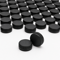 Bouchons à vis en PP noir de 38 mm, qualité alimentaire, à nervures, pour bouteilles de boissons et d'assaisonnements, vente en gros pour distributeurs en vrac