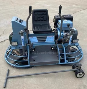 Machine à lisser le béton sur socle, machine à poncer le ciment à double disque de un mètre avec système d'arrosage et d'éclairage intégré - Product Image 3